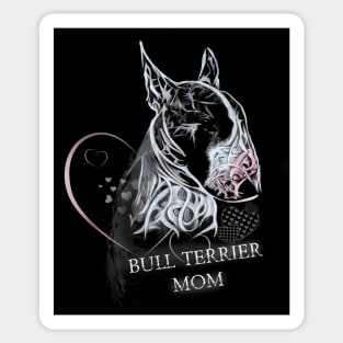 Bull Terrier Mom Portrait Loft and Spiritual Style Sticker